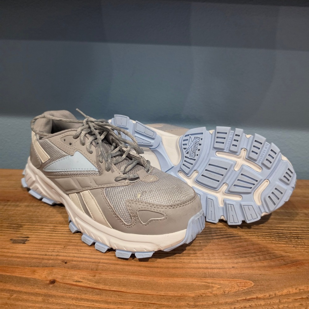 Reebok Womens Hyperium Work Sneakers Grey  FuelFoam Steel Toe Slip Resistant 10
